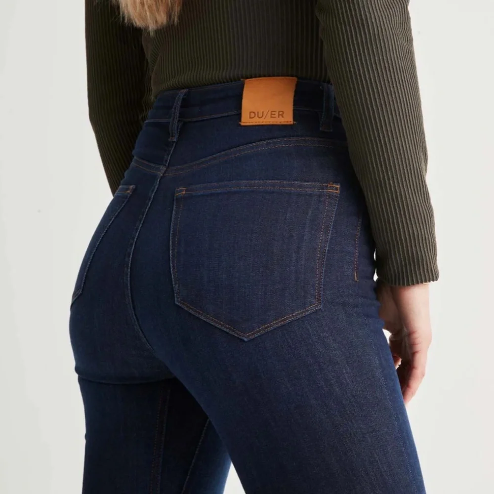 NWT DUER Women's Performance Denim High Rise Skinny in Dark Stone 27" x 31" - Picture 9 of 11